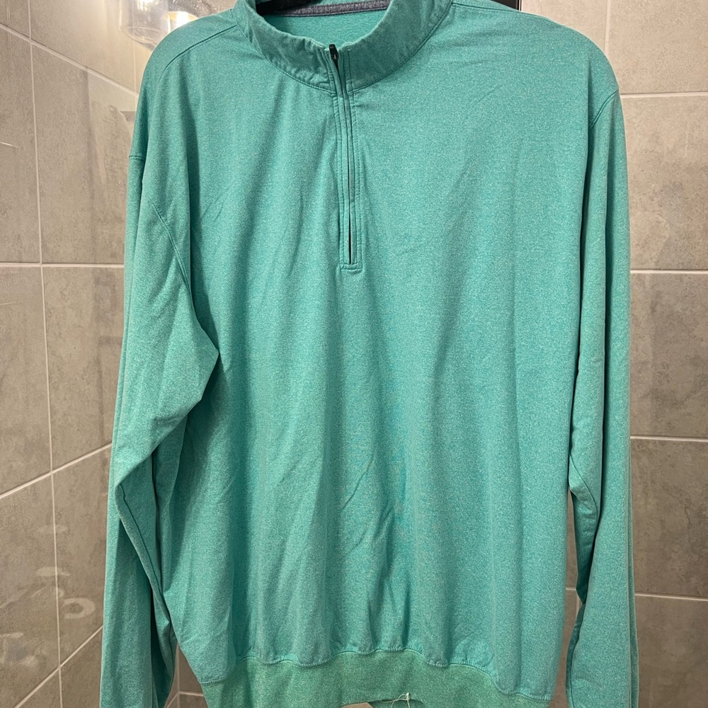 Men's Teal Quarter-Zip Pullover